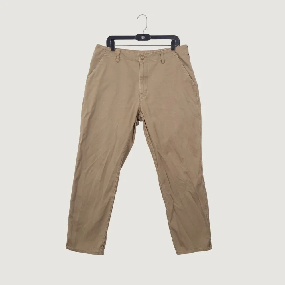 Patagonia Organic Cotton Chino Pants Tan Khaki Straight Leg Size 35x29 Casual